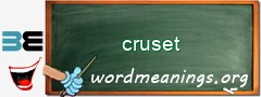 WordMeaning blackboard for cruset